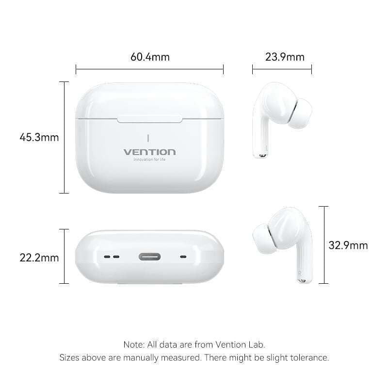Vention Echo Lite E11 In-ear Bluetooth Handsfree Ακουστικά με Αντοχή στον Ιδρώτα και Θήκη Φόρτισης Λευκά 11