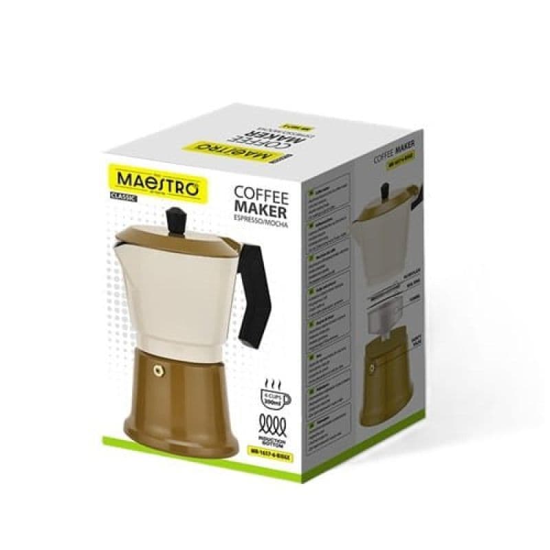 Maestro Aluminum Moka Pot Mr-1657-6-beige Maestro 4
