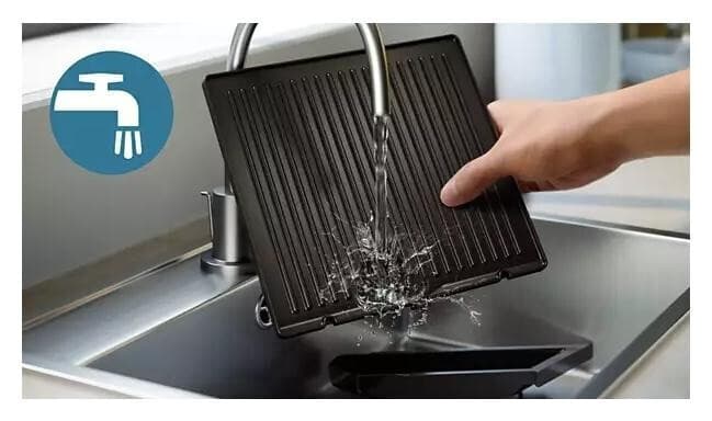 Philips Τοστιέρα Γκριλιέρα με Αποσπώμενες Πλάκες 2200W Μαύρη HD6307/70 11