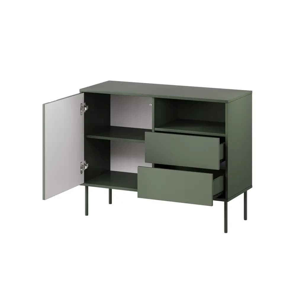 Μπουφές 1d2s Green Matte 100x40x75cm 3