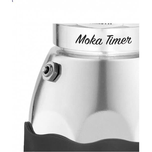 Bialetti Moka Timer Ηλεκτρικό Μπρίκι Espresso 6cups 356W Inox Ασημί 0006093/NP 6