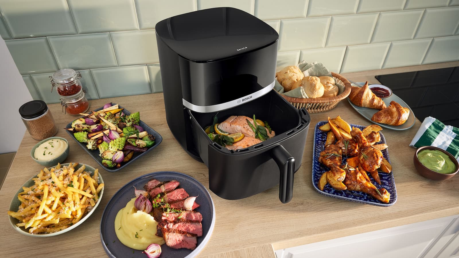 Bosch Air Fryer 6.1lt Μαύρο MAFS2462B 4