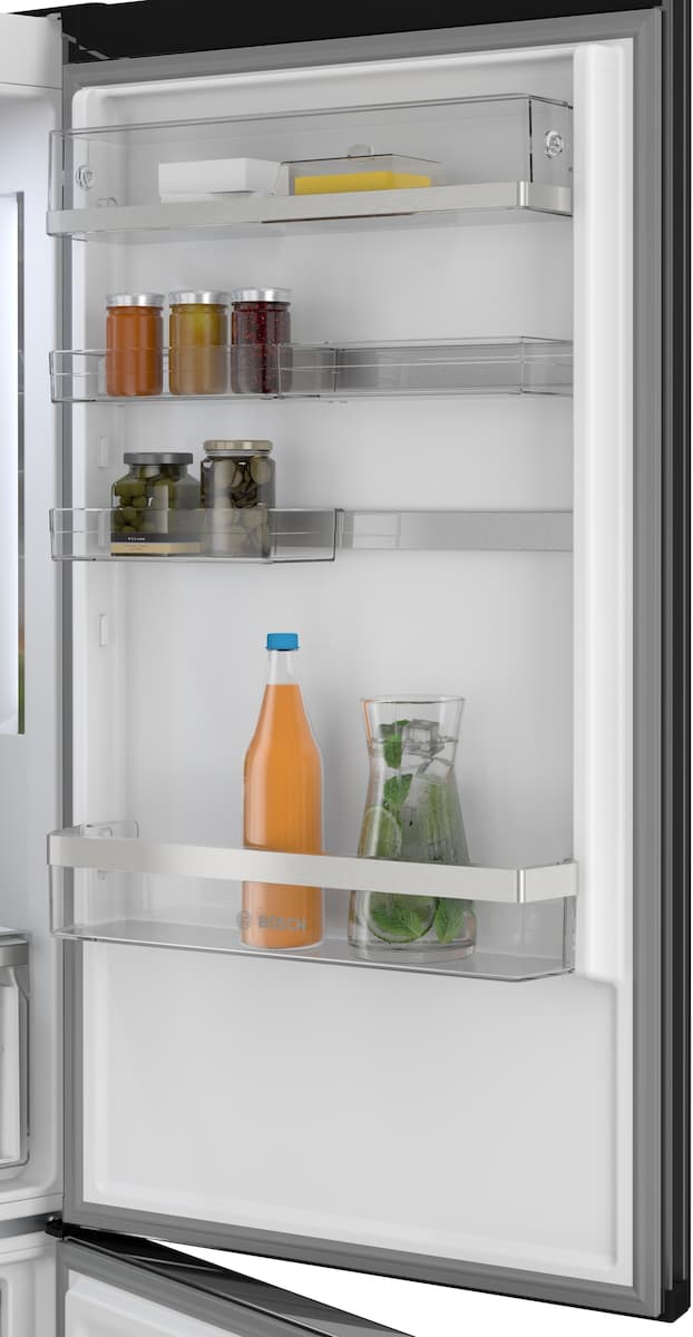 Bosch Ψυγειοκαταψύκτης 440lt Total NoFrost Υ203xΠ70xΒ66.7εκ. Μαύρος KGN49LBCF 11