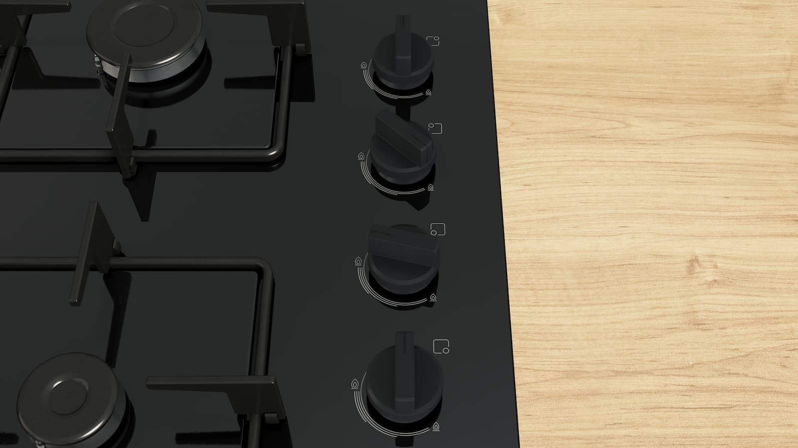 Bosch Serie 2 Εστία Φυσικού Αερίου Αυτόνομη 59x52εκ. POP6B6K30 3