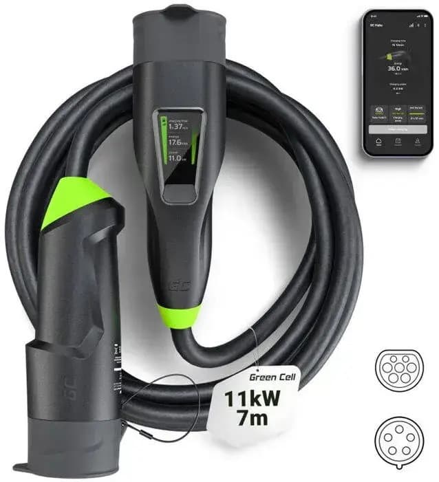 Green Cell Habu EV Mobile Charger Φορητός Τριφασικός Φορτιστής 11kW με Ενσωματωμένο Καλώδιο 7m Type 2 (EVGC01) 6