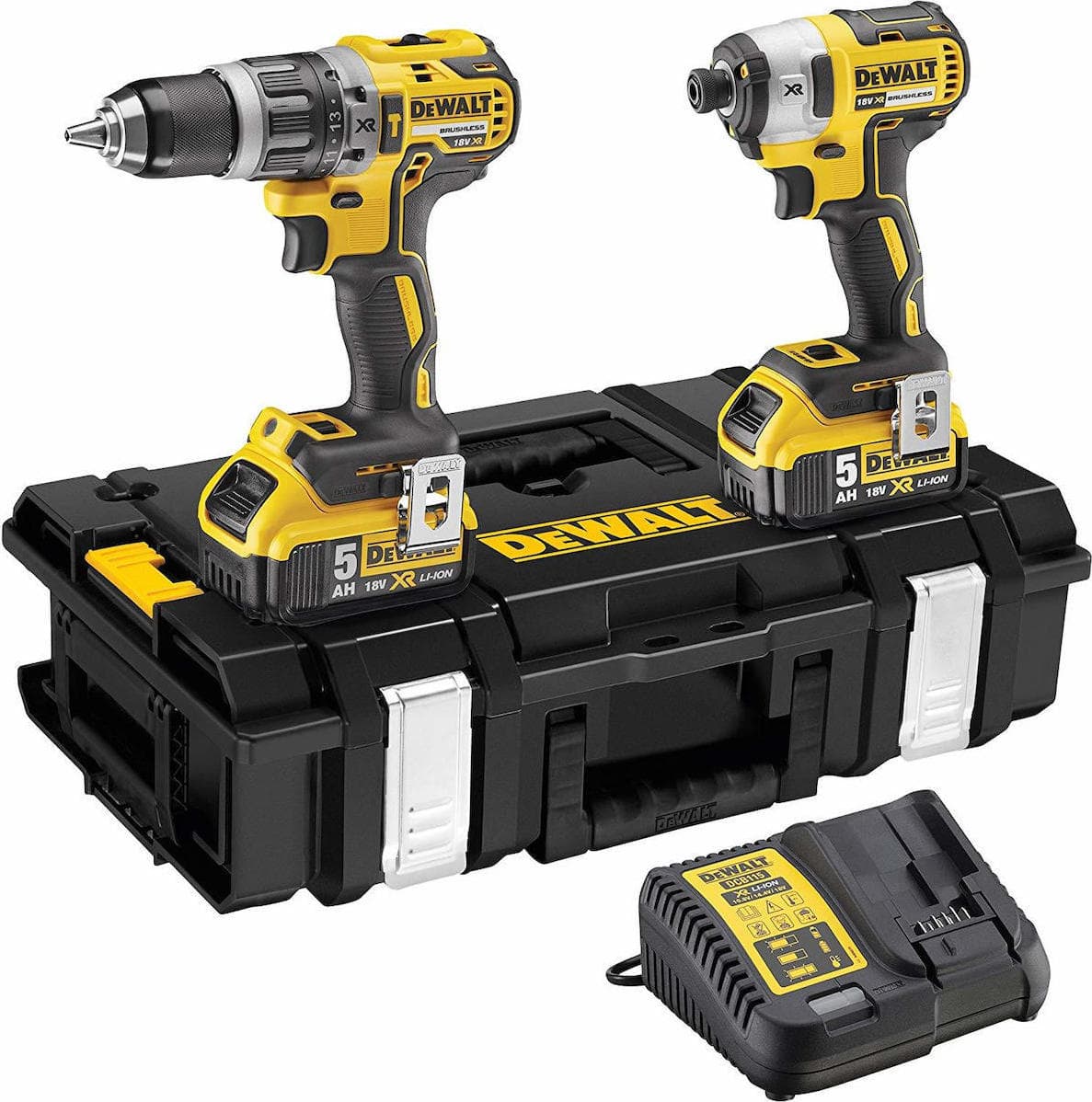 DEWALT DCK266P2 Σετ Κρουστικό Δραπανοκατσάβιδο & Παλμικό Κατσαβίδι Brushless 18V με 2 Μπαταρίες 5Ah και Θήκη 1