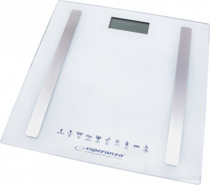 Esperanza Smart Ζυγαριά 180kg με Λιπομετρητή & Bluetooth Λευκή EBS016W
