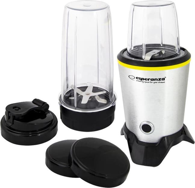 Esperanza Μπλέντερ με Πλαστική Κανάτα 1 lt 1000W Inox EKM028