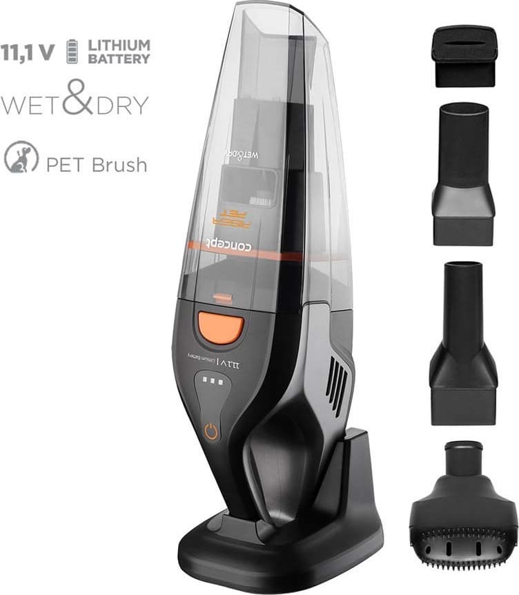 Concept VP4351 Επαναφορτιζόμενο Σκουπάκι Χειρός 11.1V Μαύρο