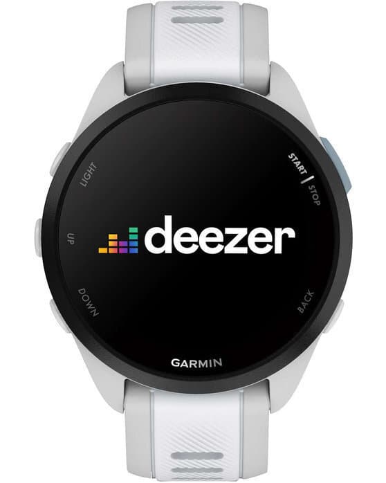 Garmin Forerunner 165 Music 43mm Αδιάβροχο Smartwatch με Παλμογράφο (Mist Gray/Whitestone)