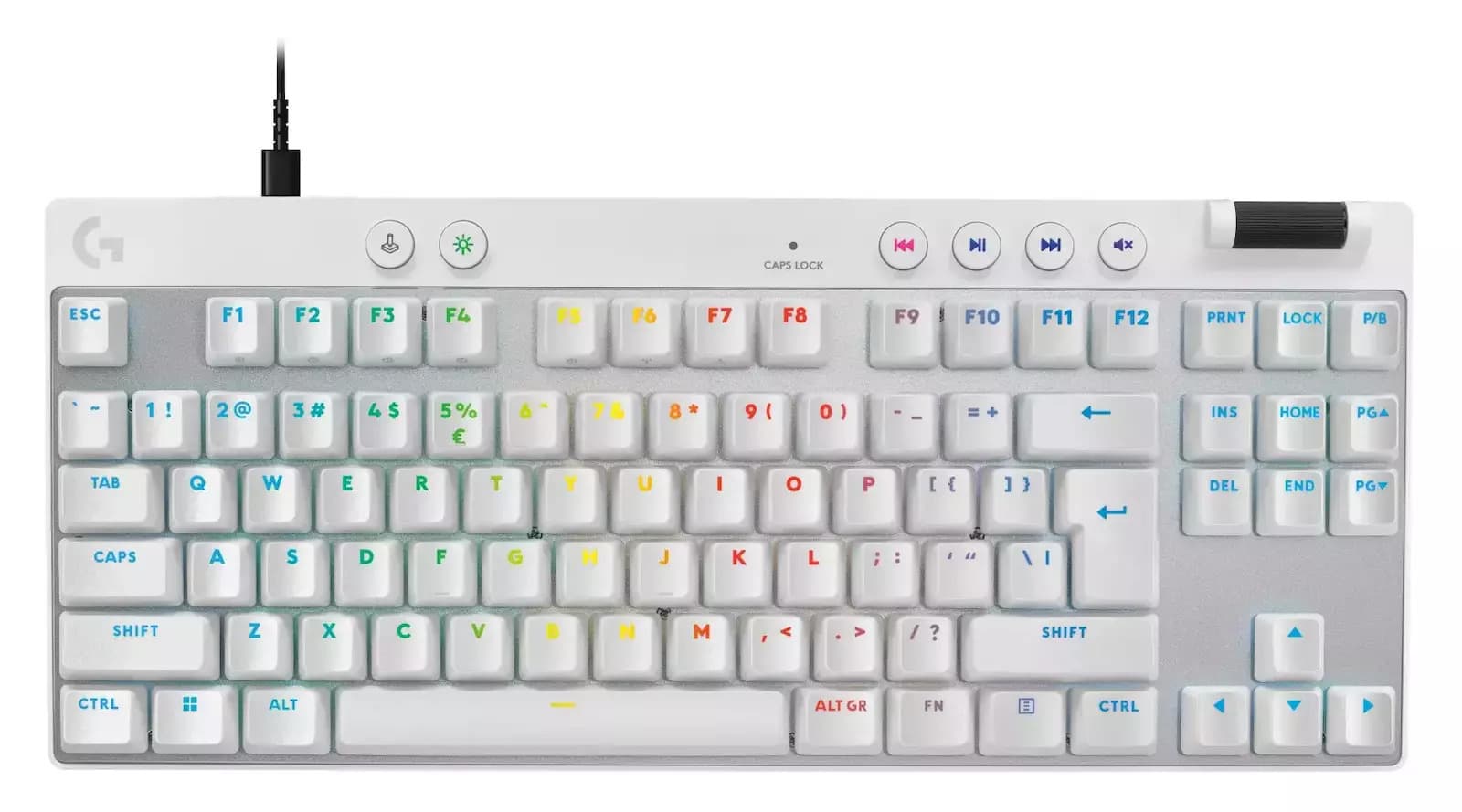 Logitech Pro X TKL Ηall Effect Gaming Πληκτρολόγιο Tenkeyless με Magnetic διακόπτες και RGB φωτισμό (Αγγλικό US) Λευκό