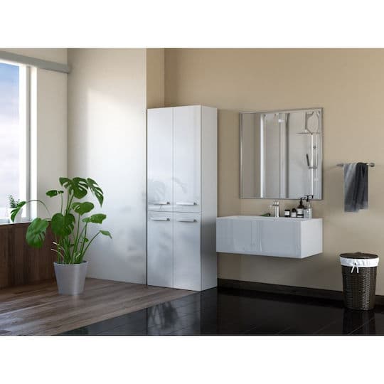Topeshop NEL 2K DD Στήλη Μπάνιου Δαπέδου Μ60xΒ30xΥ174cm Λευκή