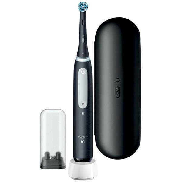 Oral-B iO Series 4 Ηλεκτρική Οδοντόβουρτσα με Χρονομετρητή, Αισθητήρα Πίεσης και Θήκη Ταξιδίου Matt Black