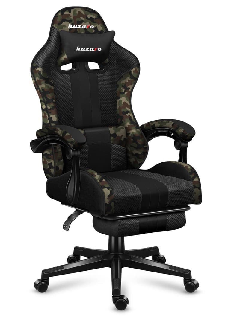 Huzaro Force 4.7 Καρέκλα Gaming Δερματίνης με Υποπόδιο Camo