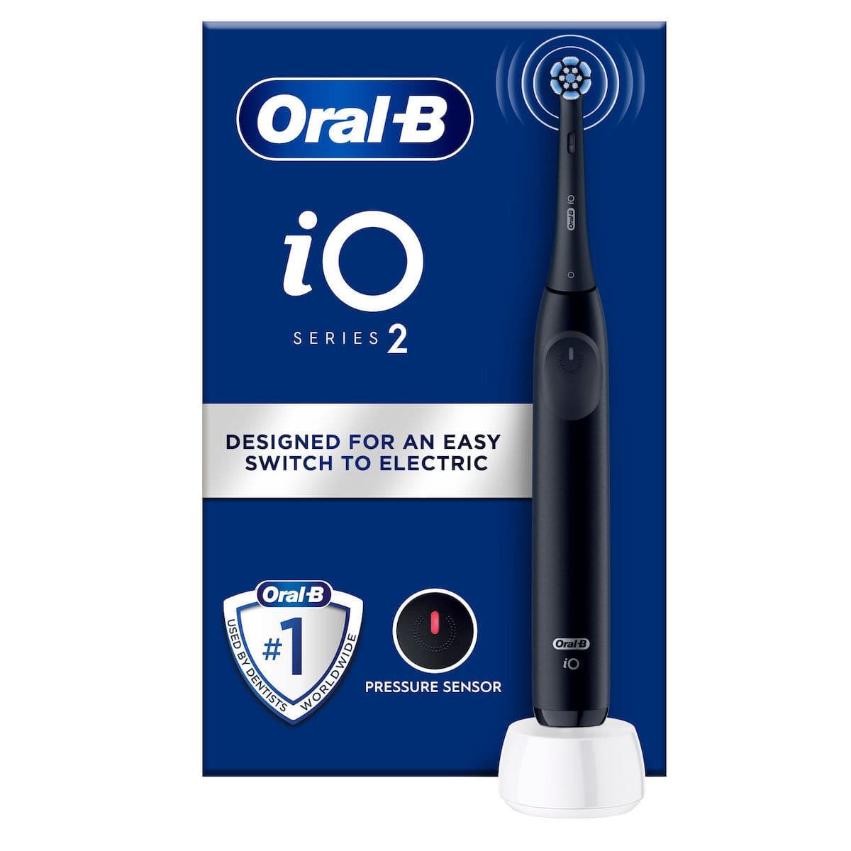 Oral-B Io 2 Ηλεκτρική Οδοντόβουρτσα με Αισθητήρα Πίεσης Μαύρη