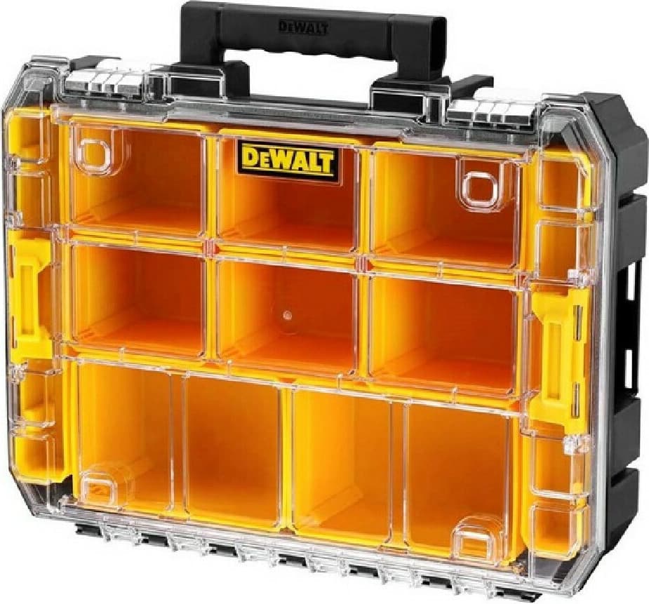DEWALT Tstak Ταμπακιέρα Εργαλείων 10 Θέσεων με Αφαιρούμενα Κουτιά Κίτρινη 44x33.7x11.95εκ. DWST82968-1
