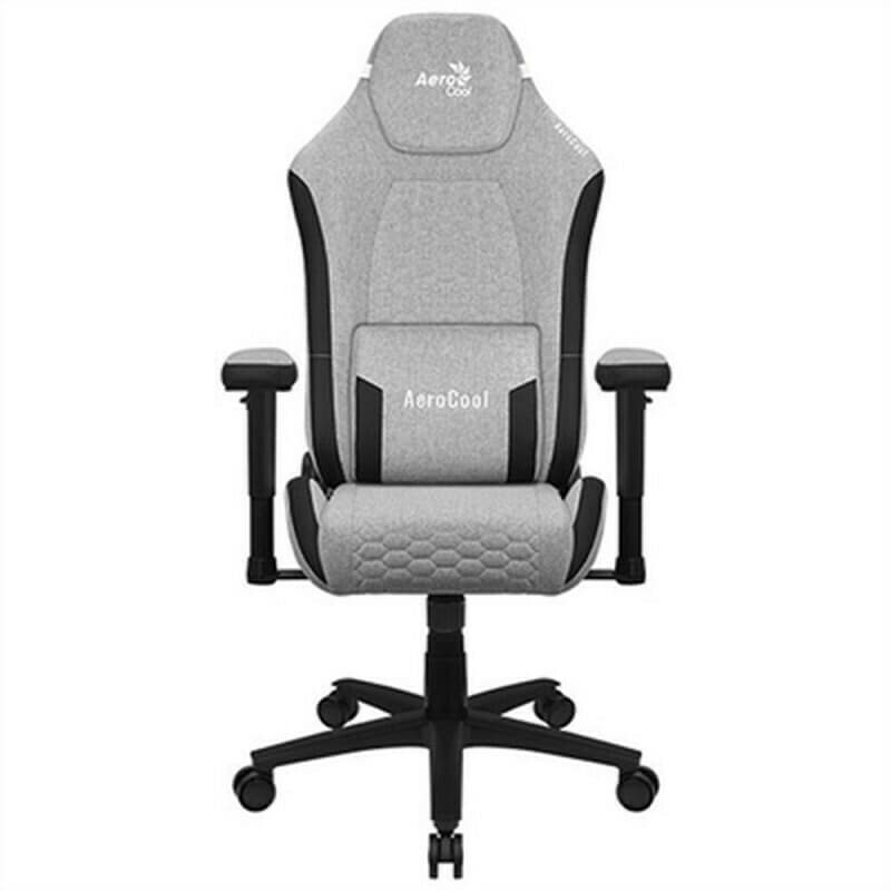 Aerocool Crown AeroWeave Υφασμάτινη Καρέκλα Gaming με Ρυθμιζόμενα Μπράτσα Ash Grey