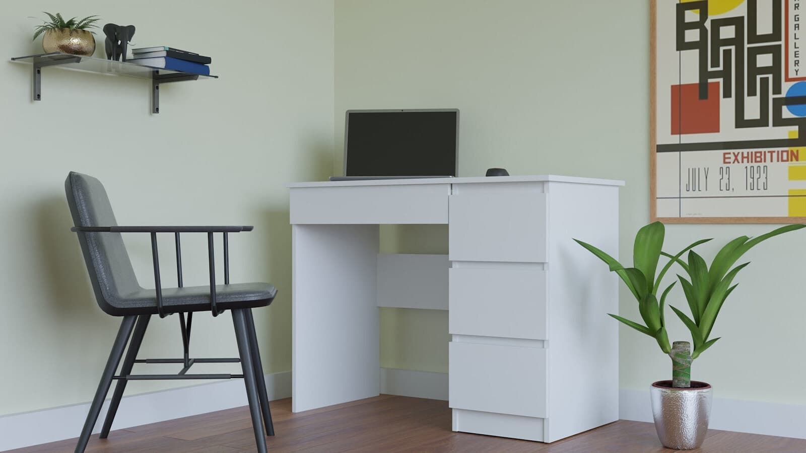 Γραφείο Mijas Ξύλινο White 98x51x76εκ.